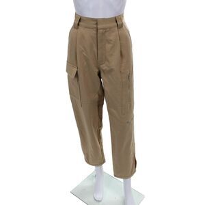 The Line Women Cargo Pants Beige Polyester Blend Button Closure Size S